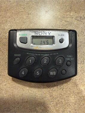 Sony Walkman SRF-M37W Portable AM/FM/Weather Band Radio Digital w/ Clip - Tested